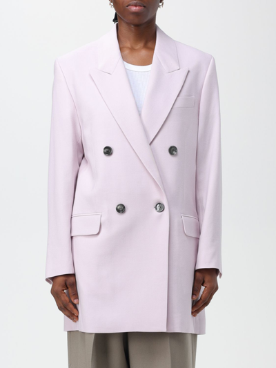 Shop Ami Alexandre Mattiussi Coat Ami Paris Woman Color Pink