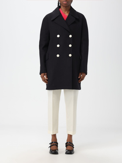 Shop Lanvin Coat  Woman Color Black