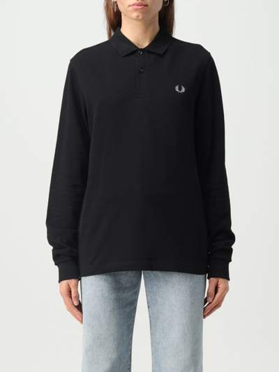 Shop Fred Perry Polo Shirt  Woman Color Black