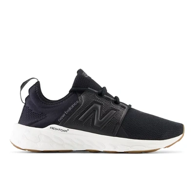 New Balance Fresh Foam X Cruz V3 Womens Mesh Lace Up Running & Training Shoes In Black/grey/beige