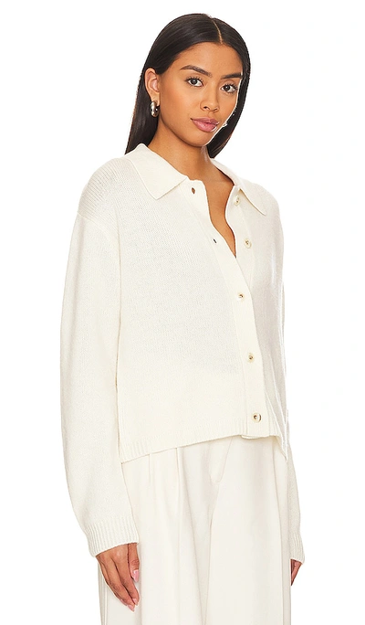 Sophie Rue Janie Collared Cashmere & Wool Cardigan In Ivory