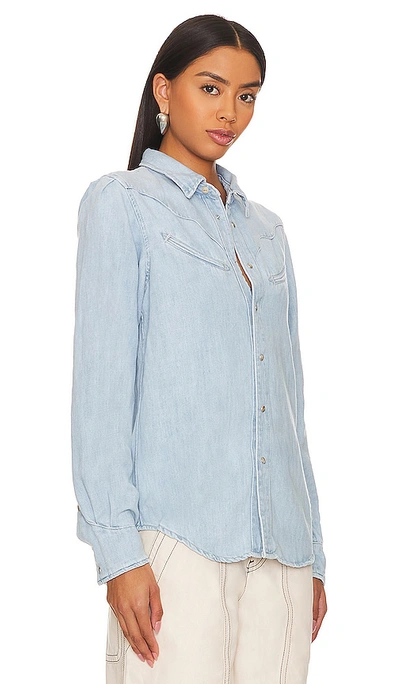 Shop Mother The Ex Rodeo Button Up In Blue