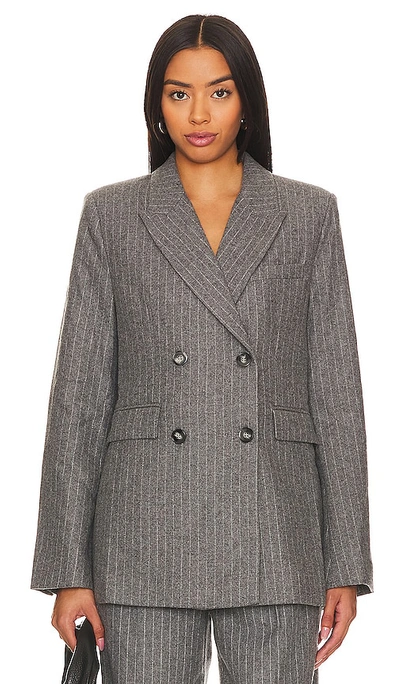 Shop Sophie Rue Roen Suit Jacket In Grey
