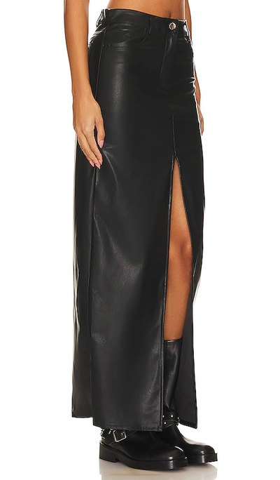 Shop Superdown Alina Faux Leather Skirt In Black