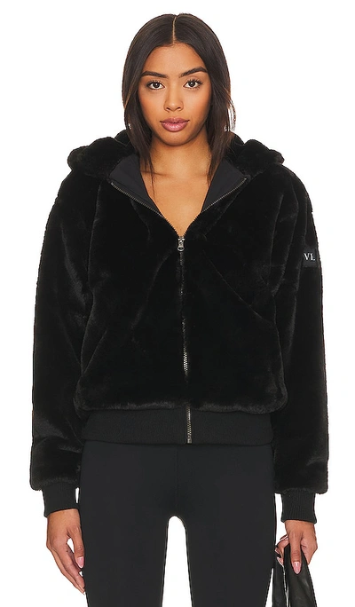 Shop Ivl Collective Faux Fur Bomber Jacket In Black