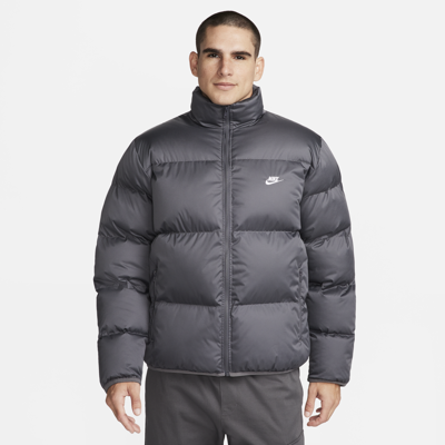 Shop Nike Men's  Sportswear Club Puffer Jacket In Grey