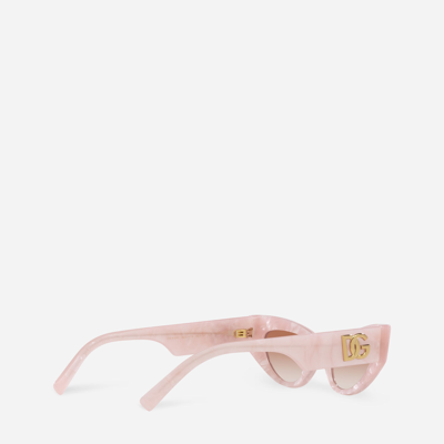 Shop Dolce & Gabbana Dg Logo Sunglasses In Pink