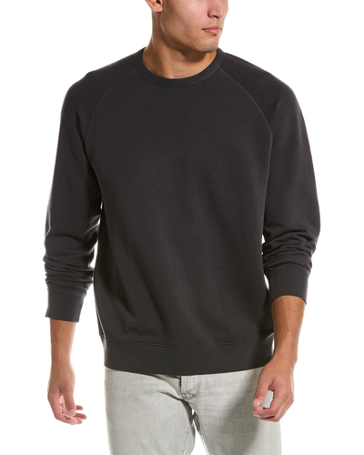 Shop Vince French Terry Crewneck T-shirt In Black
