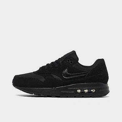 Shop Nike Big Kids' Air Max 1 Casual Shoes (1y-7y) In Black/black/black