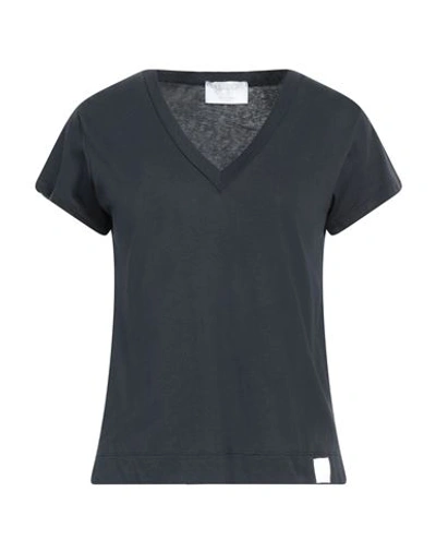 Shop Daniele Fiesoli Woman T-shirt Midnight Blue Size 4 Cotton