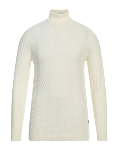 40weft Man Turtleneck Off White Size Xxl Wool, Nylon In Off White