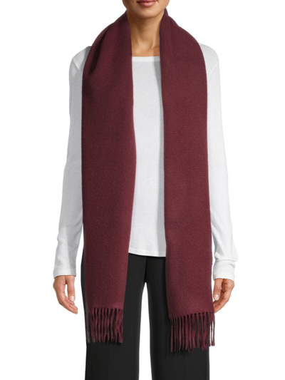 Shop Vince Women's Double-face Cashmere Scarf In Maroon