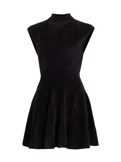 Shop Ronny Kobo Women's Laney Chenille Mini Dress In Black