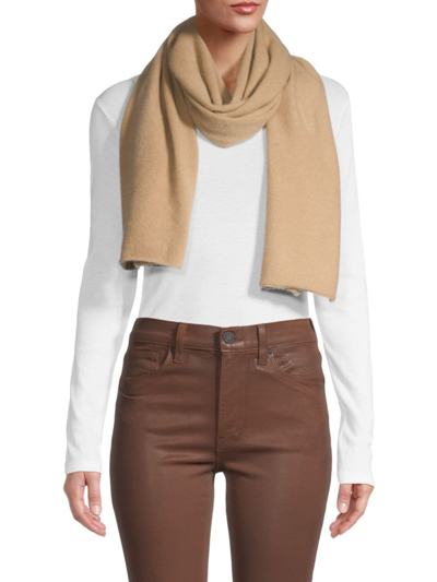 Shop Vince Women's Boiled Cashmere Knit Scarf In Camel