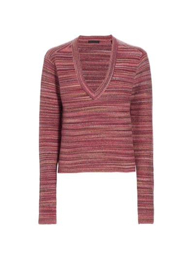 Shop Atm Anthony Thomas Melillo Women's Space-dyed Cotton-blend Sweater In Lipstick