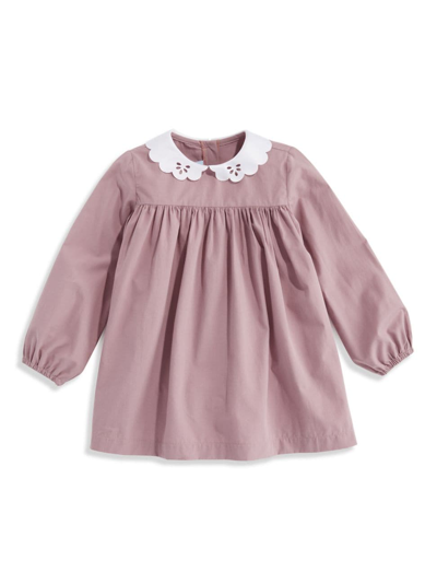 Shop Bella Bliss Little Girl's Carlotta Puff Long-sleeve Dress In Plum Poplin