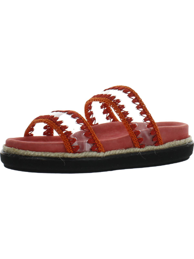 Shop Castaã±er Womens Leather Embroidered Slide Sandals In Multi