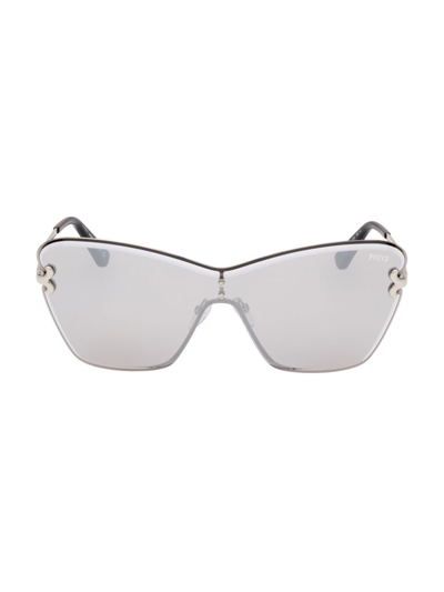 Shop Pucci Women's Cat-eye Gradient Sunglasses In Silver Smoke