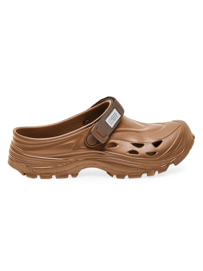 Shop Suicoke Men's Mok Rubber Slippers In Brown