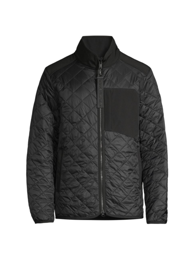 Shop Moose Knuckles Men's Quilt Series Statewood Slim-fit Jacket In Black