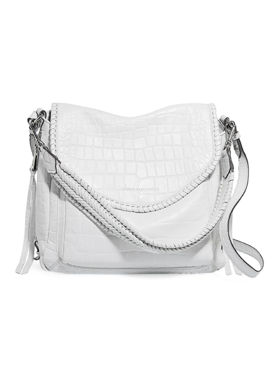 Shop Aimee Kestenberg Women's All For Love Leather Convertible Shoulder Bag In White Croco
