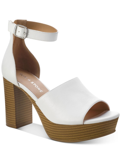 Shop Sun + Stone Womens Faux Leather Open Toe Platform Sandals In White