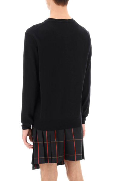 Shop Vivienne Westwood Orb-embroidered Crew-neck Sweater In Black