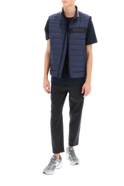 Shop Hugo Boss Darolan Quilted Vest In Blue