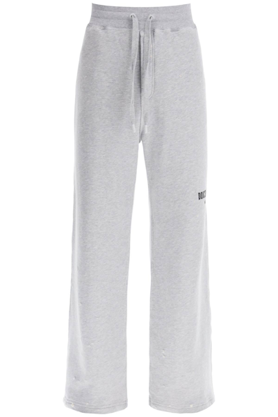 Shop Dolce & Gabbana Distressed-effect Joggers In Grey