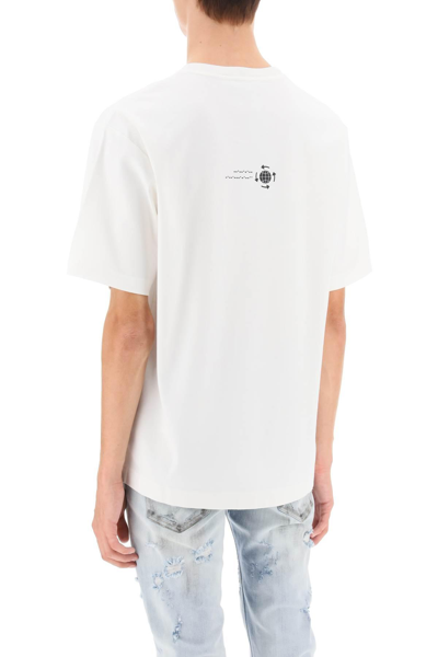 Shop Dolce & Gabbana T-shirt With Embroidery And Prints In White