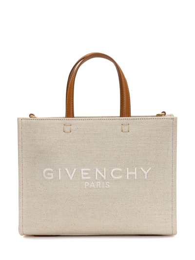 Shop Givenchy G-tote Small Bag In Natural Beige