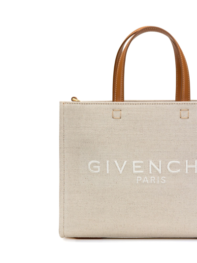 Shop Givenchy G-tote Small Bag In Natural Beige