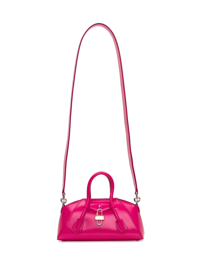 Shop Givenchy Antigona Stretch Mini Bag In Neon Pink