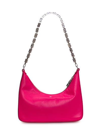 Shop Givenchy Moon Cut Out Bag In Neon Pink