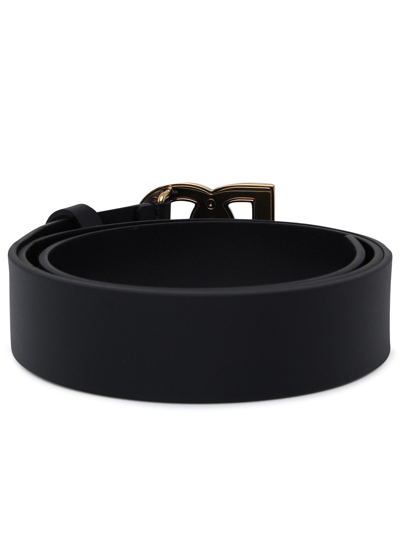 Shop Dolce & Gabbana Woman  Logo Leather Belt In Black