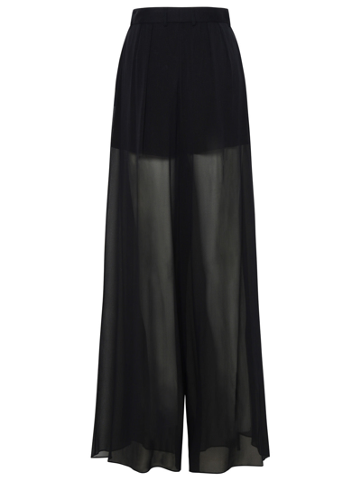 Shop Dolce & Gabbana Black Silk Pants Woman