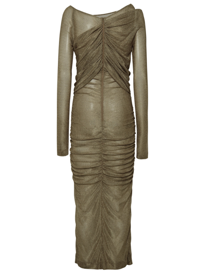 Shop Dolce & Gabbana Woman  Gold Viscose Dress