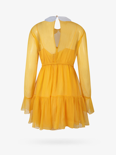 Shop Gucci Woman Dress Woman Yellow Dresses