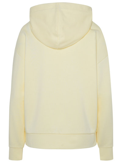 Shop Moncler Woman  Ivory Cotton Sweatshirt In White