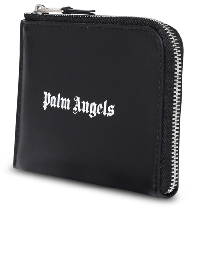 Shop Palm Angels Man  Black Leather Cardholder