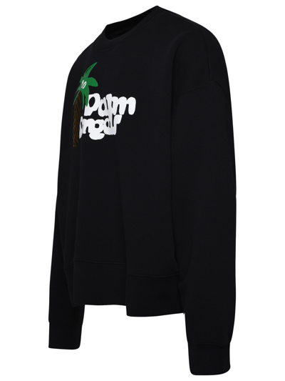 Shop Palm Angels Man Sketchy Sweatshirt In Black Cotton