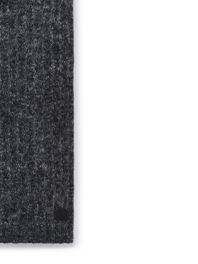 Shop Saint Laurent Man  Grey Wool And Mohair Scarf In Gray