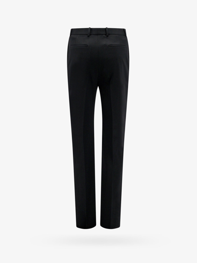 Saint Laurent Men Tuxedo Wool Trouser With Satin Side Band In Black