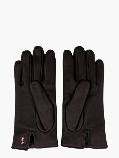 Shop Saint Laurent Woman Gloves Woman Black Gloves