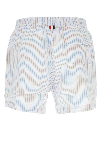Shop Thom Browne Man Printed Stretch Nylon Blend Swimming Shorts In Multicolor