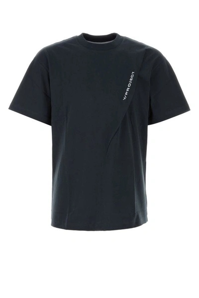 Shop Y/project Y Project Man Anthracite Cotton T-shirt In Gray
