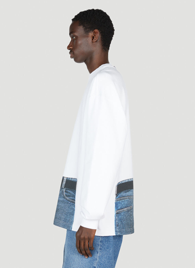 Shop Y/project X Jean Paul Gaultier Men Trompe L'oeil Belt Sweatshirt In White