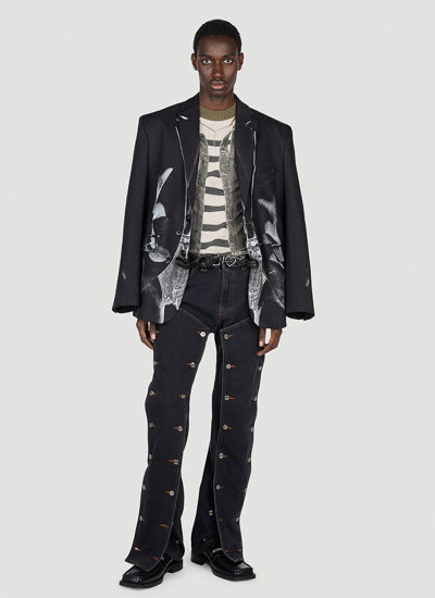 Shop Y/project X Jean Paul Gaultier Men Trompe L'oeil Jacket Top In Black