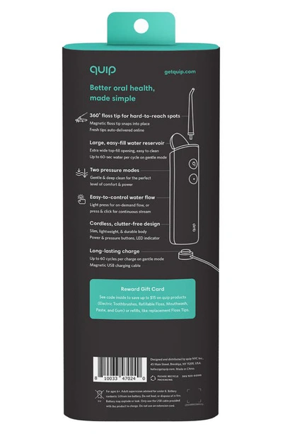Quip Rechargeable Water Flosser In Black