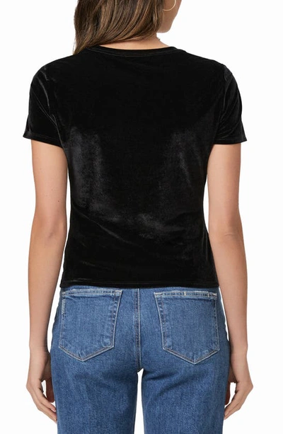 Shop Paige Fiora Velvet T-shirt In Black